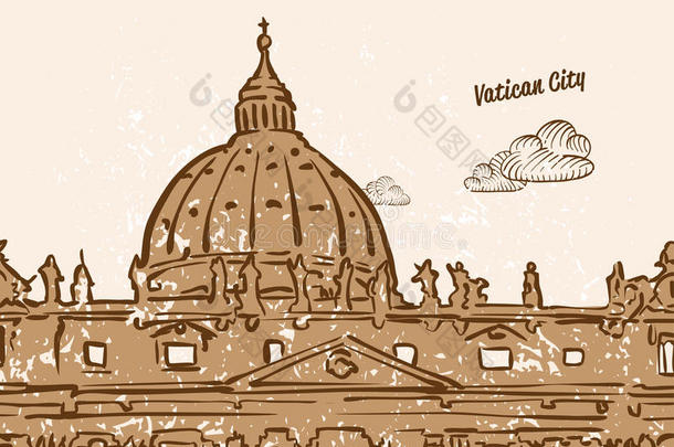 梵蒂冈城市招呼卡片