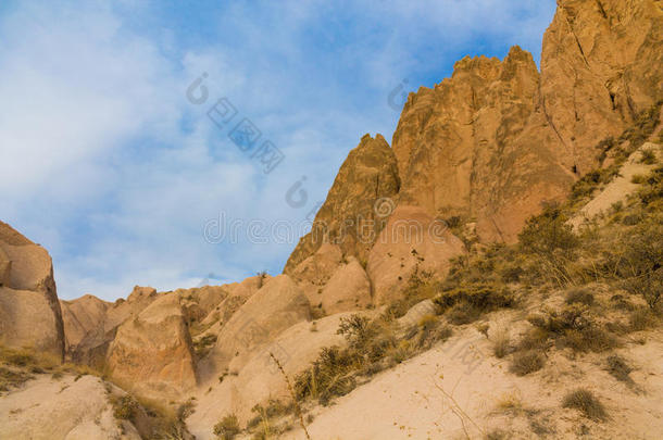 卡帕多奇亚岩石形成山谷