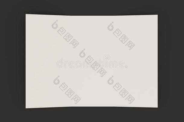 空白的白色的敞开的num.三折叠小册子假雷达向黑的背景