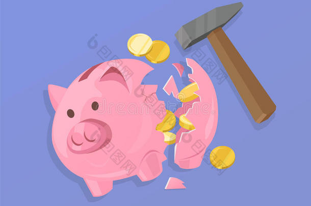 小猪银行和coinsurance联合保险矢量说明