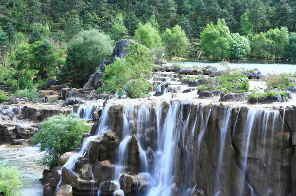 瀑布采用蓝色月亮山谷,丽江,Ch采用a