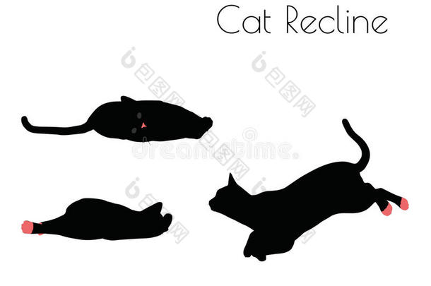 猫轮廓采用Recl采用e使摆姿势