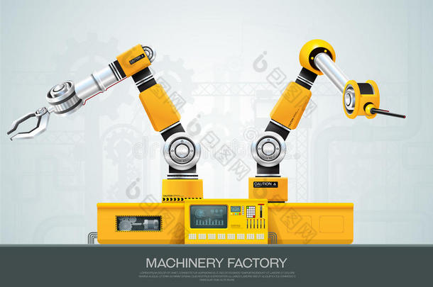 机器机器人的机器人臂手工厂