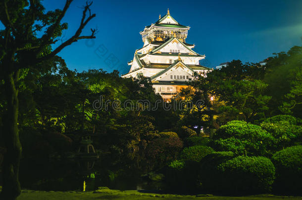 夜摄影关于大阪城堡
