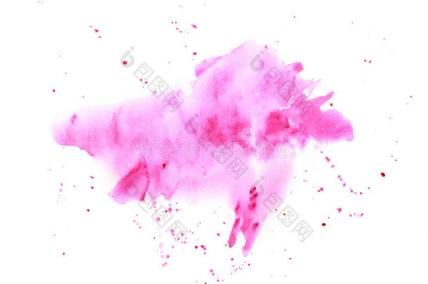抽象的水彩粉红色的弄脏