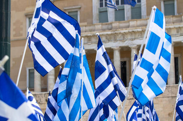 波浪状的希腊人旗