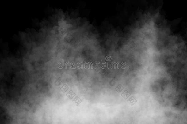 雾或烟向黑的背景