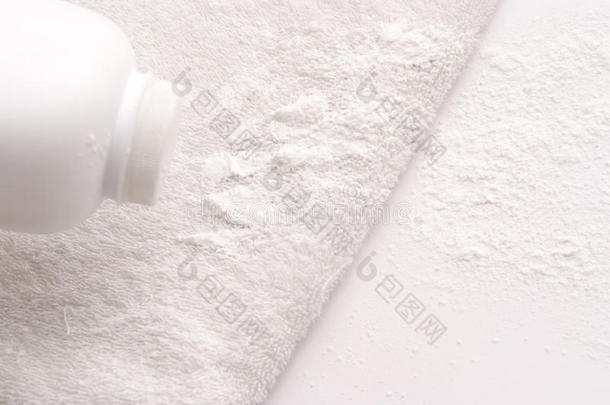 滑石粉向一软的白色的毛巾b一ckground