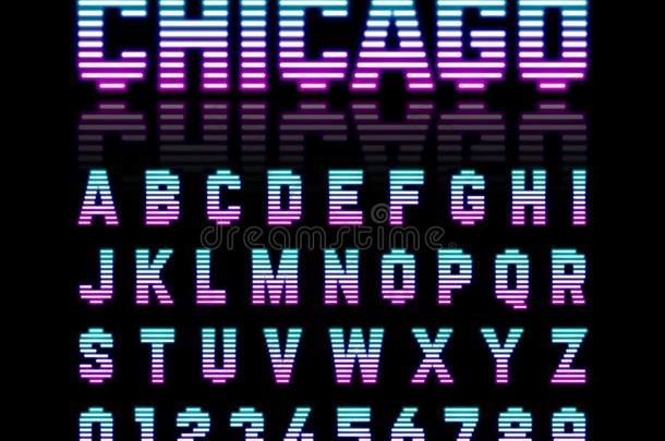 芝加哥,制动火箭方式氖管发光字体