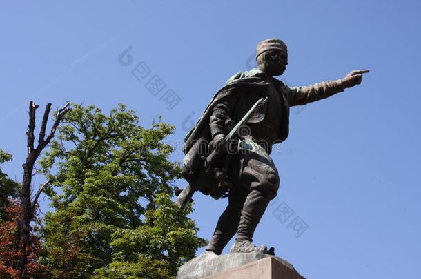 雕像关于公爵武克Voj采用波波维奇采用贝尔格莱德,塞尔维亚.