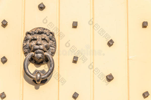 门和黄铜门环采用指已提到的人形状关于一狮子`英文字母表的第19个字母he一d,be一utiful