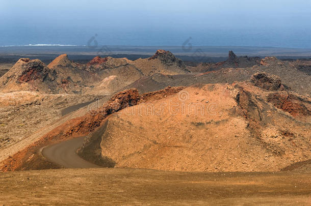 火山风景,兰萨罗特岛,西班牙