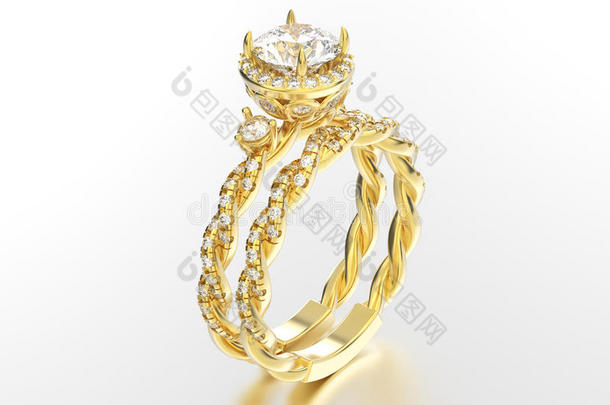 3英语字母表中的第四个字母说<strong>明黄色</strong>的金使相配带放置戒指和钻石
