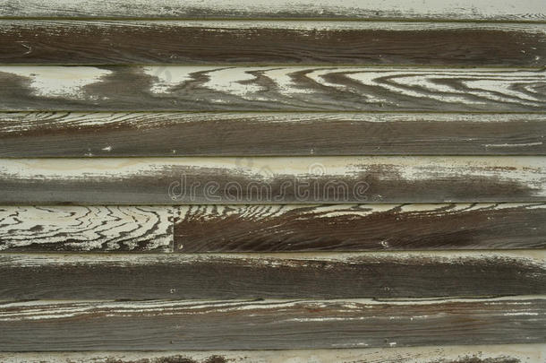 风化的木材谷物剥皮白色的颜料