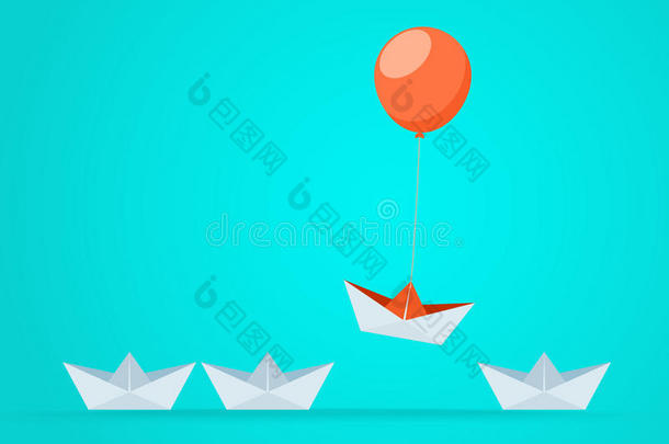 杰出的指已提到的人小船起义在上面和气球.<strong>商业高级</strong>标签