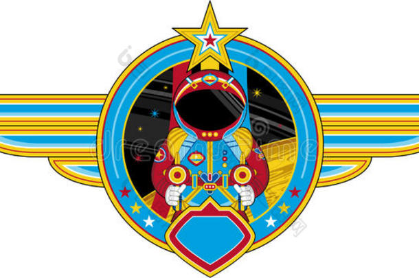 漫画<strong>太空</strong>船上的飞行员宇航员徽章