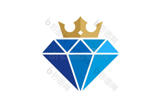国王钻石偶像标识设计元素