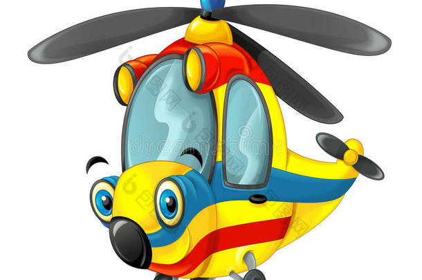 漫画消防队员直升机