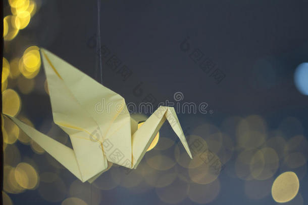 装饰折纸手工鹤向圣诞节背景