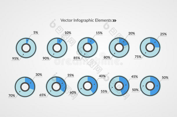 百<strong>分</strong>比馅饼<strong>图表</strong>象征.百<strong>分</strong>比age矢量<strong>信息图表</strong>