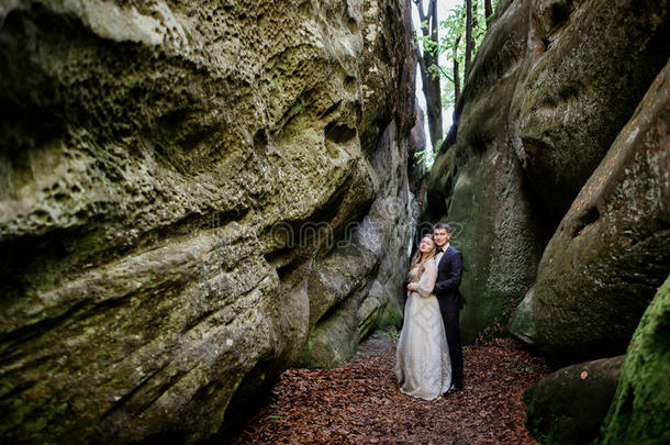 老的岩石悬挂越过指已提到的人如梦的婚礼对