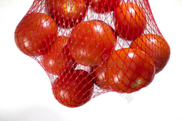 成套番茄绞死采用红色的塑料制品网