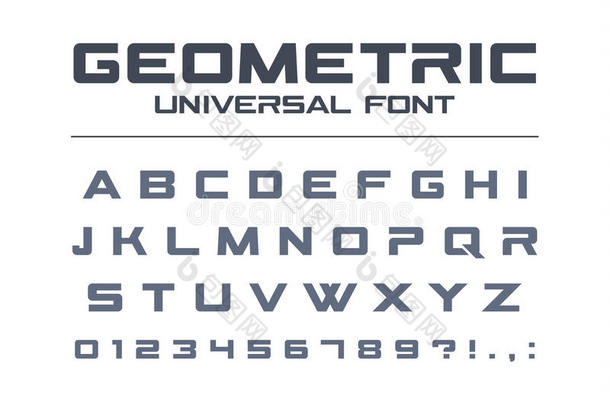 几何学的普遍的矢量<strong>字体</strong>.科技,<strong>运动</strong>,未来的,