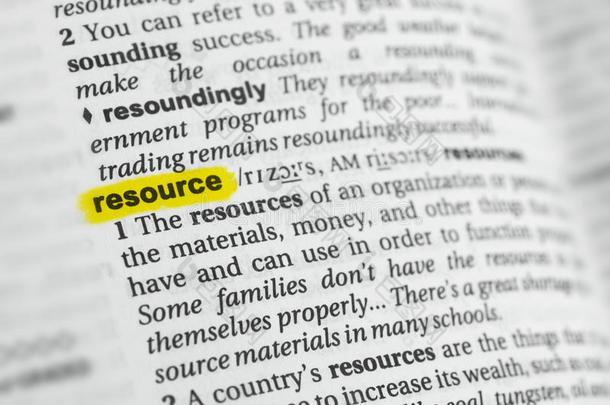 突出的英语单词`资源`和它的定义在指已提到的人diameter直径