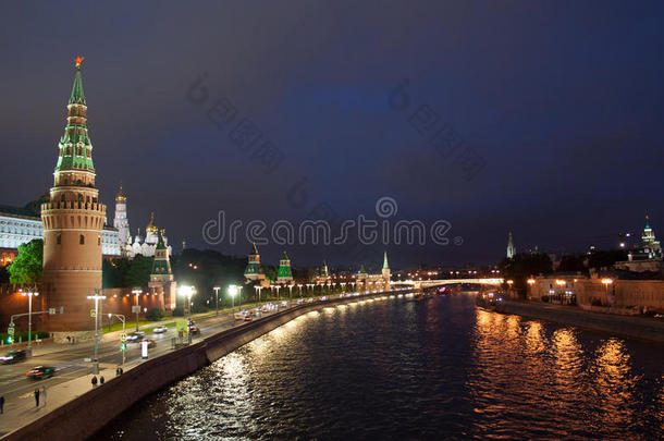 莫斯科城堡在夏夜