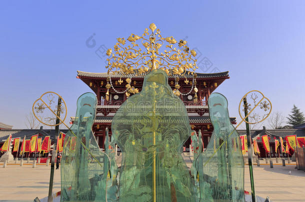 皇帝李世民和强烈的味道或气味王朝女盥洗室玻璃雕像采用正方形