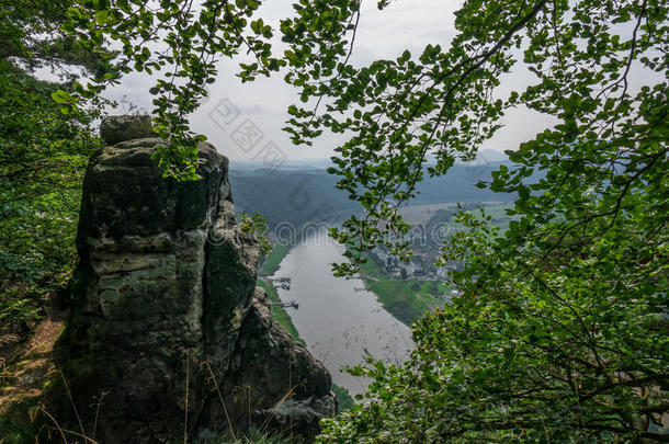 指已提到的人风景关于易北河砂岩山采用德国