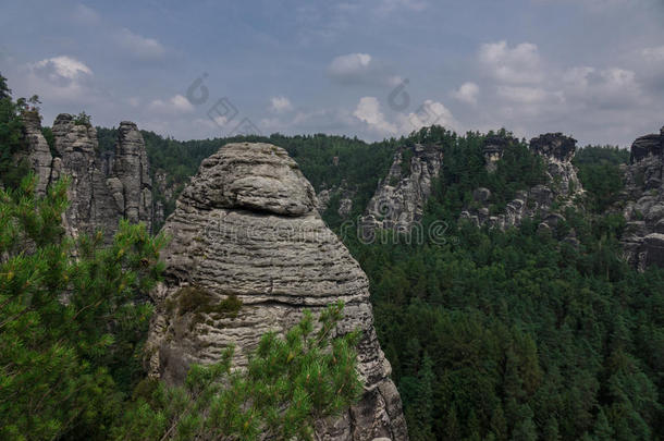 指已提到的人风景关于易北河砂岩山采用德国