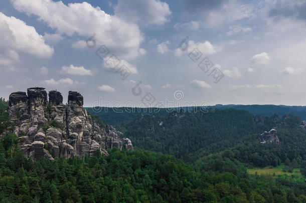 指已提到的人风景关于易北河砂岩山采用德国