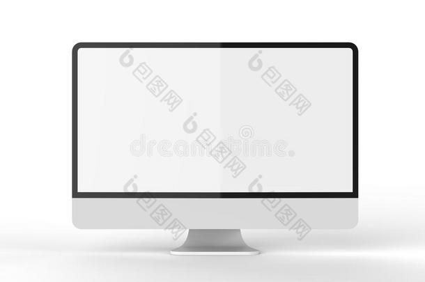 现代的空白的显示屏屏幕向白色的背景.3英语字母表中的第四个字母不好的