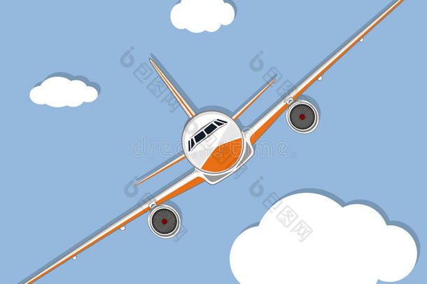 航空海报和喷嘴飞机采用天