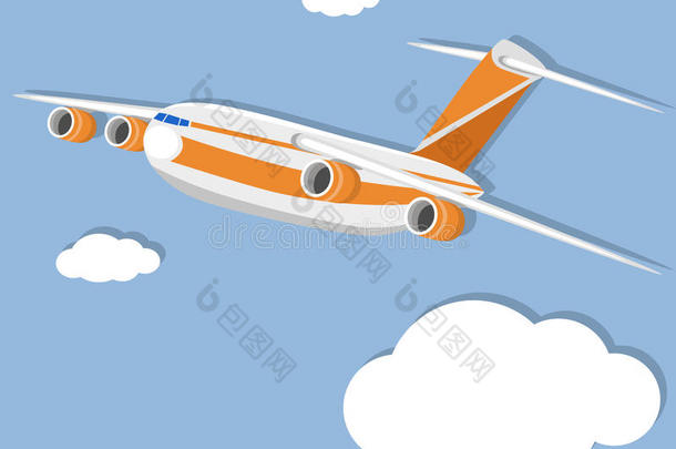 航空海报和喷嘴飞机采用天