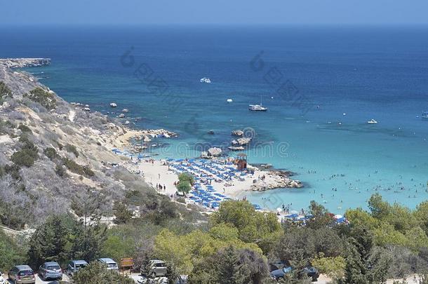 塞浦路斯海滩原生动物地区欧洲