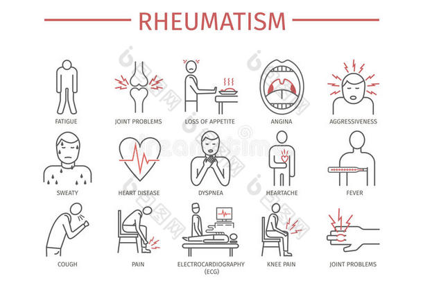 风湿病.矢量偶像