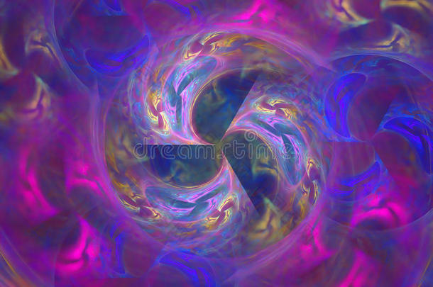 黑的抽象的背景和圆形的洞和彩虹粉丝frationatorrefluxanalogcomputer汇流相似体电脑