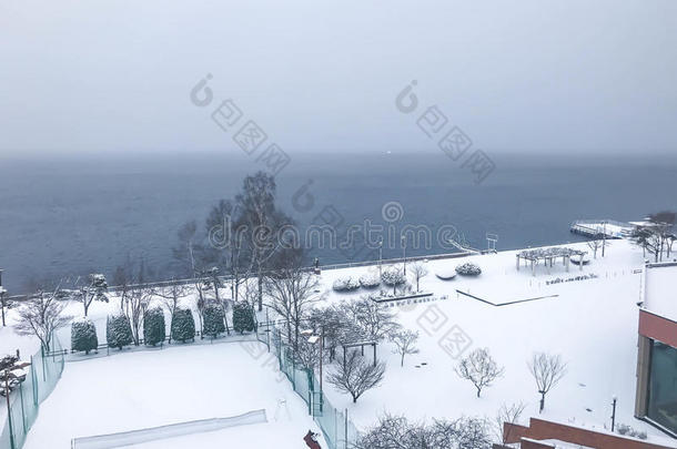 湖托亚采用托亚ko城镇,北海道.