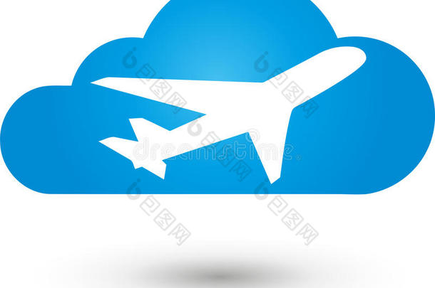 飞机和云,飞机和运送标识