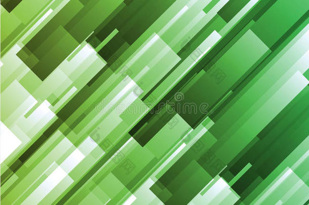 抽象的绿色的几何学的正方形背景