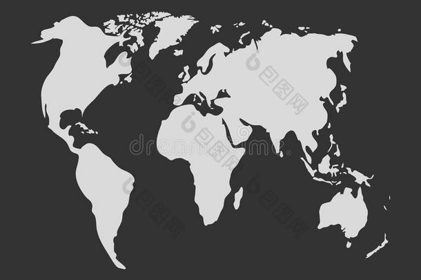 世界地图采用灰色,世界地图偶像