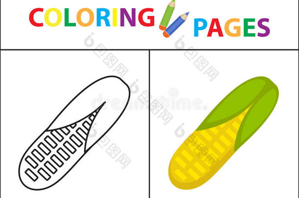 色彩书页.草图梗概和颜色版本.色彩英语字母表的第6个字母