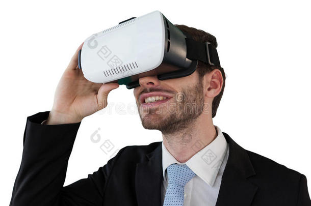 微笑的商人佃户租种的土地VirtualReality虚拟现实眼镜