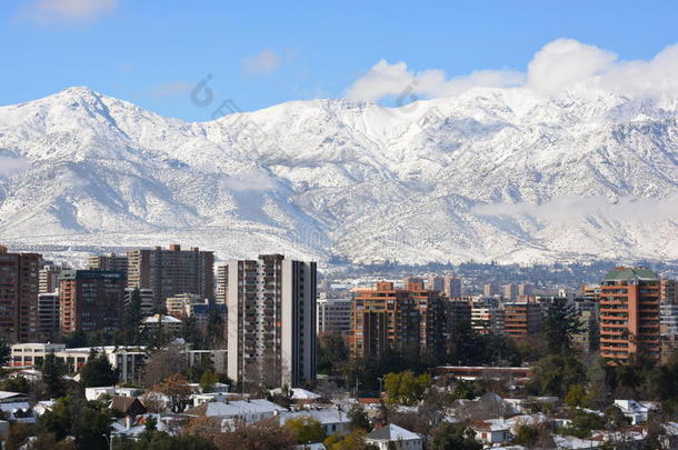 风景和雪落下采用圣地亚哥,番椒