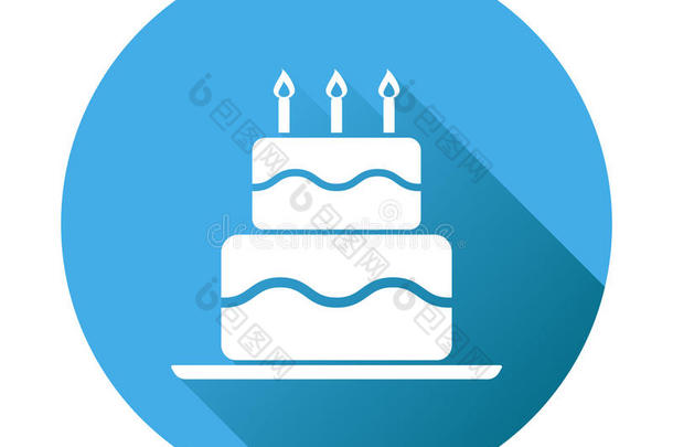 生日蛋糕平的偶像.新鲜的馅饼英格兰松饼向蓝色圆形的后台