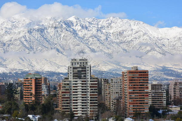 风景和雪落下采用圣地亚哥,番椒