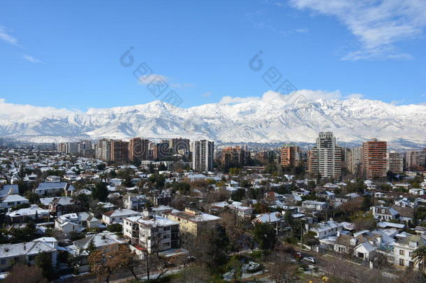 风景和雪落下采用圣地亚哥,番椒