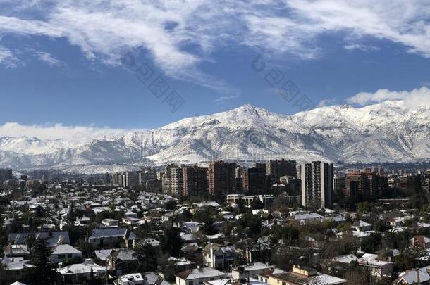 风景和雪落下采用圣地亚哥,番椒